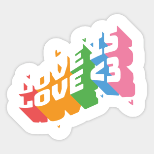 LGBTQ Love is Love Pride Gay Lesbian Straight Ally Sticker